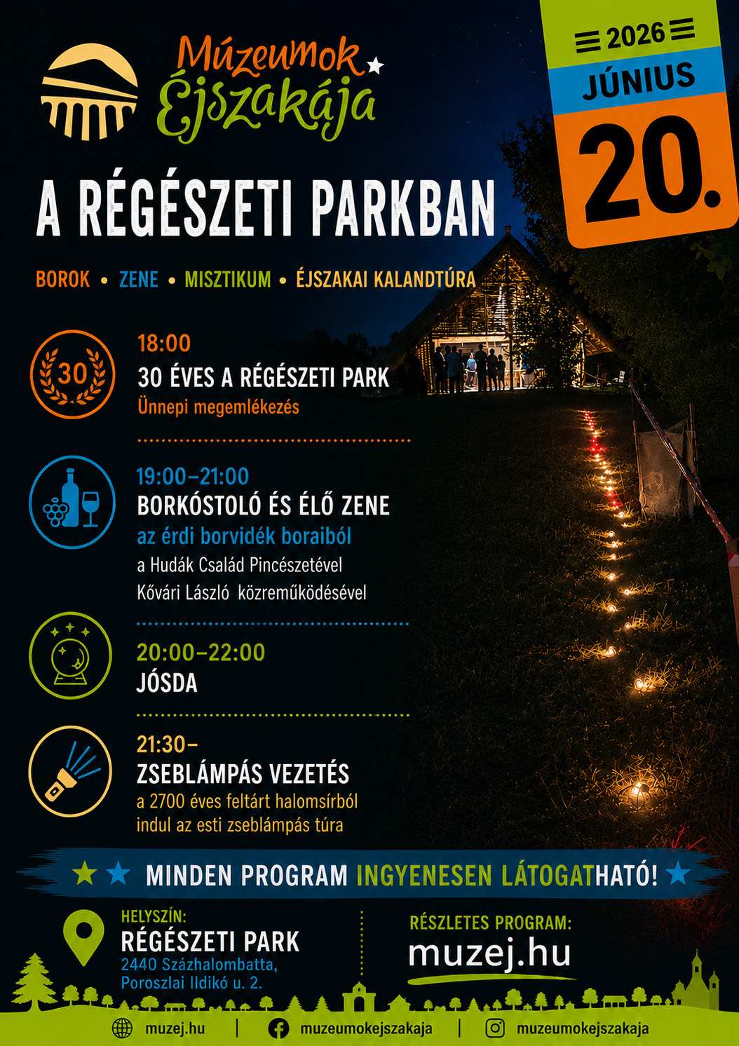 Múzeumok Éjszakája- 30 éves a Régészeti Park